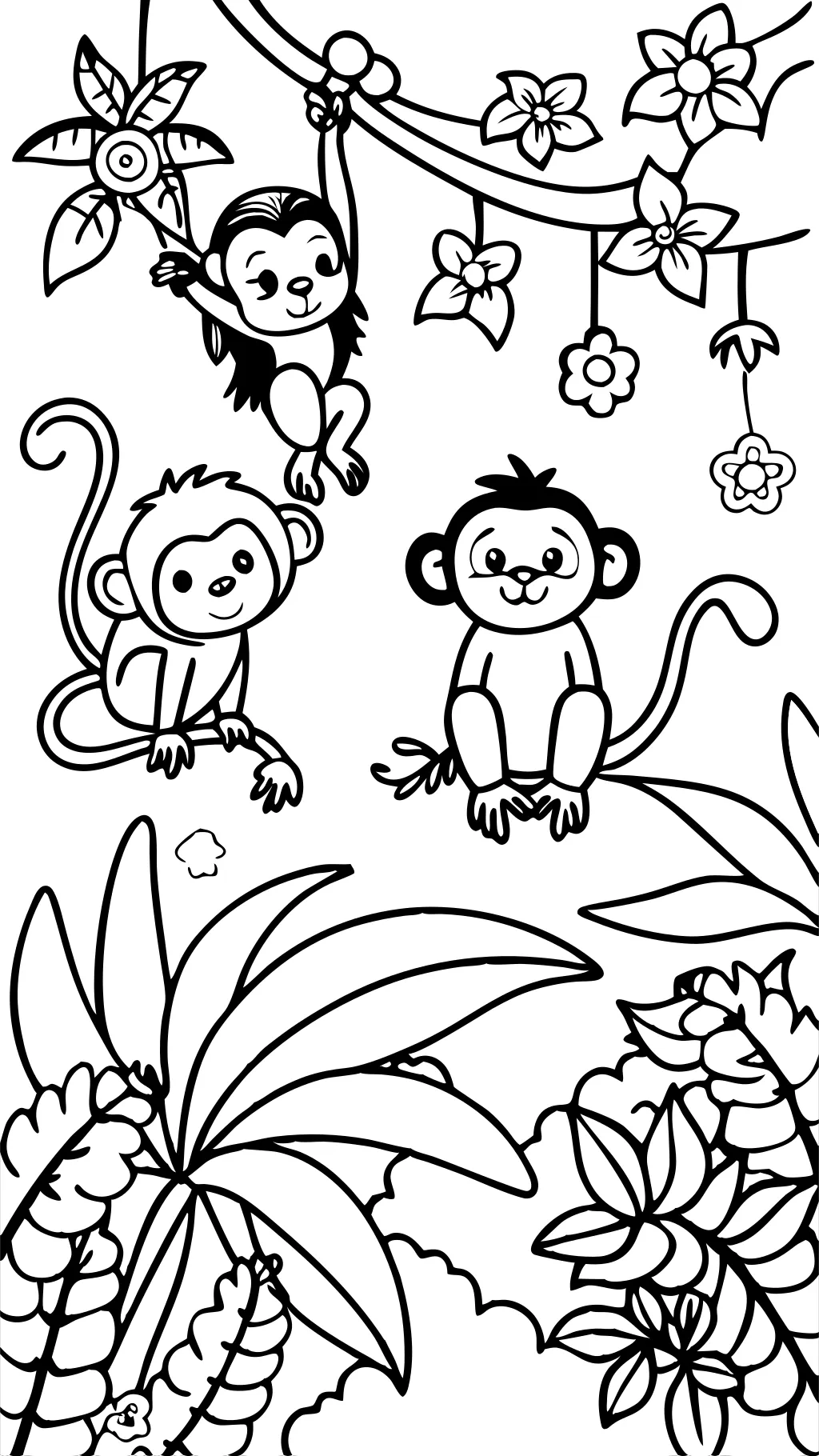 coloriages de singes